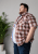 Kam Jeans 6368 Checked Short Sleeve Shirt Red - Cămăși - Cămăși Bărbați Mărimi Mari