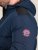 D555 Hank Ripstop Contrast Panelled Padded Hooded Jacket Albastru marin - Geci - Geci Bărbați Mărimi Mari
