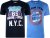 Kam Jeans Star 2-pack T-shirt Navy/Denim - Tricouri - Tricouri Bărbați Mărimi Mari