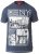 D555 RUEBEN NY City Print T-Shirt Denim - Tricouri - Tricouri Bărbați Mărimi Mari