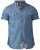 D555 Nathan Short Sleeve Shirt Blue - Cămăși - Cămăși Bărbați Mărimi Mari