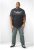D555 Hamish T-shirt Charcoal & Black - Tricouri - Tricouri Bărbați Mărimi Mari