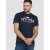 D555 Thornton Embroidery T-shirt Navy - Tricouri - Tricouri Bărbați Mărimi Mari