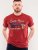 D555 Brisbane Santa Monica Route 66 Printed T-Shirt Red - Tricouri - Tricouri Bărbați Mărimi Mari
