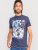D555 Warner Guitar Printed T-Shirt Navy - Tricouri - Tricouri Bărbați Mărimi Mari