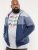 D555 Columbus Cut And Sew Panelled Zip Through Hoody Blue - Pulovere & hanorace - Pulovere & Hanorace Bărbați Mărimi Mari
