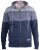 D555 Columbus Cut And Sew Panelled Zip Through Hoody Blue - Pulovere & hanorace - Pulovere & Hanorace Bărbați Mărimi Mari