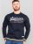 D555 Marlow Printed Crew Neck Sweatshirt Navy - Pulovere & hanorace - Pulovere & Hanorace Bărbați Mărimi Mari