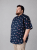 Kam Jeans 6068 Flamingo Short Sleeve Shirt Navy - Cămăși - Cămăși Bărbați Mărimi Mari