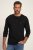 JP1880 702555 Tricou Henley cu mânecă lungă Neagră - Tricouri - Tricouri Bărbați Mărimi Mari