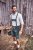 JP1880 Genuine Leather Traditional Lederhosen Shorts Green - Pantaloni scurți - Pantaloni Scurți Mărimi mari Bărbați 