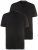 JP1880 708420 Tricou Henley set de 2 Neagră - Tricouri - Tricouri Bărbați Mărimi Mari