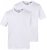 JP1880 711318 Tricou cu decolteu în V set de 2 Albă - Tricouri - Tricouri Bărbați Mărimi Mari