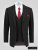 D555 Ted 4 Way Stretch Tailored Suit Jacket Negru - Costume - Costume Bărbați mărimi mari