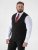 D555 Ted Vestă de costum Negru - Costume - Costume Bărbați mărimi mari