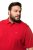 JP1880 712617 Tricou polo cu croi pentru burtă Roșu chili - Tricouri polo - Tricouri Polo Bărbați Mărimi Mari