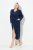 Ulla Popken 749967 Halat din prosop cu fermoar Bleumarin - Halate - 