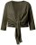 Ulla Popken 794514 Bolero din jerseu cu nod Verde închis - Bolerouri - 