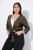 Ulla Popken 794514 Bolero din jerseu cu nod Verde închis - Bolerouri - 