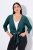 Ulla Popken 794514 Bolero din jerseu cu nod Petrol - Bolerouri - 