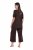 Ulla Popken 806944 Pijama cu mânecă scurtă Maro - Pijamale/Haine de casă - 