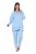 Ulla Popken 810592 Pijama cu dantelă Albastru deschis - Pijamale/Haine de casă - 