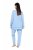 Ulla Popken 810592 Pijama cu dantelă Albastru deschis - Pijamale/Haine de casă - 