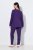 Ulla Popken 812441 Pijama cu mânecă lungă și dantelă Albastru regal - Pijamale/Haine de casă - 