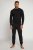 JP1880 Two-piece Pyjamas Long Sleeve and Long Trousers Black - Lenjerie intimă & costum baie - Lenjerie Intimă Bărbați Mărimi Mari