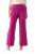 Ulla Popken 813306 Pantaloni de costum largi cu talie elastică Magenta - Pantaloni din material textil - Pantaloni evazați marimi mari