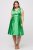 Ulla Popken 817135 Rochie de seară în formă de A cu decolteu în V Verde - Rochii de seară - Rochii de seară marimi mari