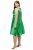 Ulla Popken 817135 Rochie de seară în formă de A cu decolteu în V Verde - Rochii de seară - Rochii de seară marimi mari