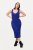 Ulla Popken 817591 Rochie tricotată cu decolteu în V Albastru - Rochii tricotate - 