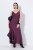 Ulla Popken 820341 Rochie din satin fără mâneci cu decolteu în V Roșu vin - Rochii de seară - Rochii de seară marimi mari