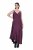 Ulla Popken 820341 Rochie din satin fără mâneci cu decolteu în V Roșu vin - Rochii de seară - Rochii de seară marimi mari
