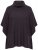 Ulla Popken 820620 Pulover poncho cu guler pe gât Maro mahon - Ponchouri și pelerine - 