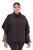 Ulla Popken 820620 Pulover poncho cu guler pe gât Maro mahon - Ponchouri și pelerine - 