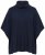 Ulla Popken 820620 Pulover poncho cu guler pe gât Bleumarin - Ponchouri și pelerine - 
