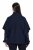 Ulla Popken 820620 Pulover poncho cu guler pe gât Bleumarin - Ponchouri și pelerine - 