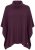 Ulla Popken 820620 Pulover poncho cu guler pe gât Prună - Ponchouri și pelerine - 