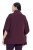 Ulla Popken 820620 Pulover poncho cu guler pe gât Prună - Ponchouri și pelerine - 