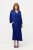 Ulla Popken 821110 Rochie din satin cu mânecă scurtă și decolteu în V Bleumarin - Rochii de seară - Rochii de seară marimi mari
