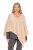 Ulla Popken Knit Pointed Hem Poncho Nature Melange - Pulovere & hanorace - 