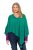Ulla Popken Knit Pointed Hem Poncho Emerald Green - Pulovere & hanorace - 