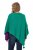 Ulla Popken Knit Pointed Hem Poncho Emerald Green - Pulovere & hanorace - 