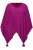 Ulla Popken Knit Pointed Hem Poncho Berry - Pulovere & hanorace - 