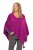 Ulla Popken Knit Pointed Hem Poncho Berry - Pulovere & hanorace - 