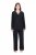 Ulla Popken 823030 Pijama cu guler de cămașă Neagră - Pijamale/Haine de casă - 