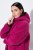 Ulla Popken 823371 Jachetă teddy cu glugă și buzunare matlasate Fucsia - Haine fleece - 
