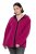 Ulla Popken 823371 Jachetă teddy cu glugă și buzunare matlasate Fucsia - Haine fleece - 